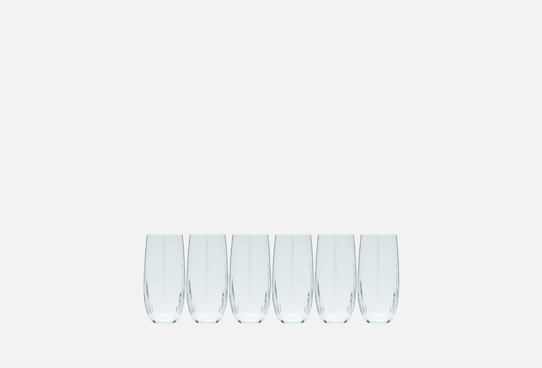 

Стаканы высокие 350 мл CRYSTALEX, Прозрачный, Waterfoll 6 шт