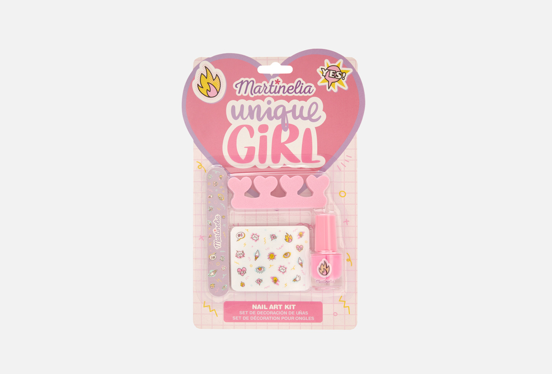 

Набор для ногтей MARTINELIA, Розовый, A Super Girl Nail Art Kit 4 шт