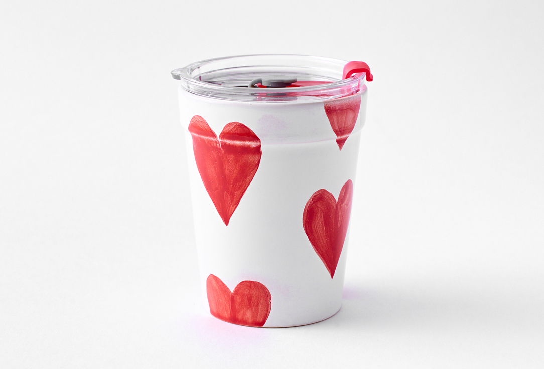 

Стакан для кофе ODARYADARYA, Принт, Сердце 248 мл