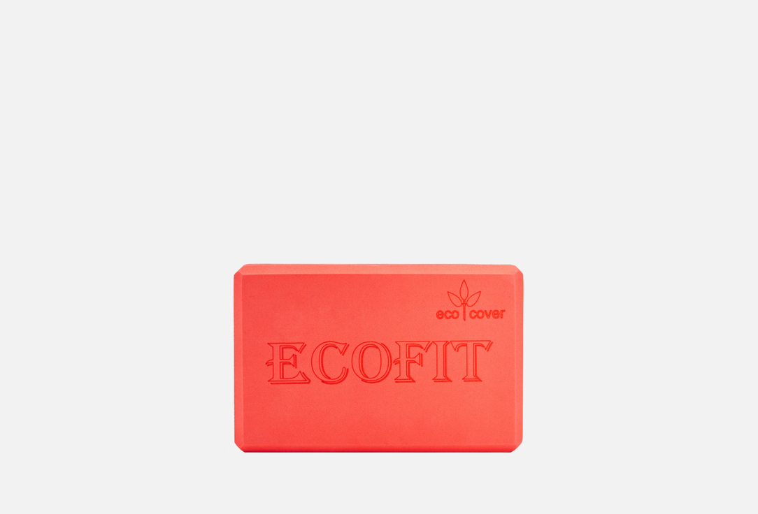 Блок для йоги и фитнеса ECOFIT красный 