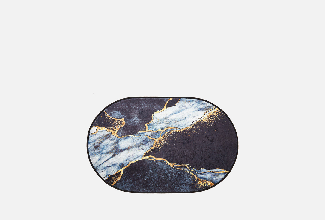 Коврик для Ванной CARPETS Мрамор серо-голубой 50х80 1 шт цена и фото
