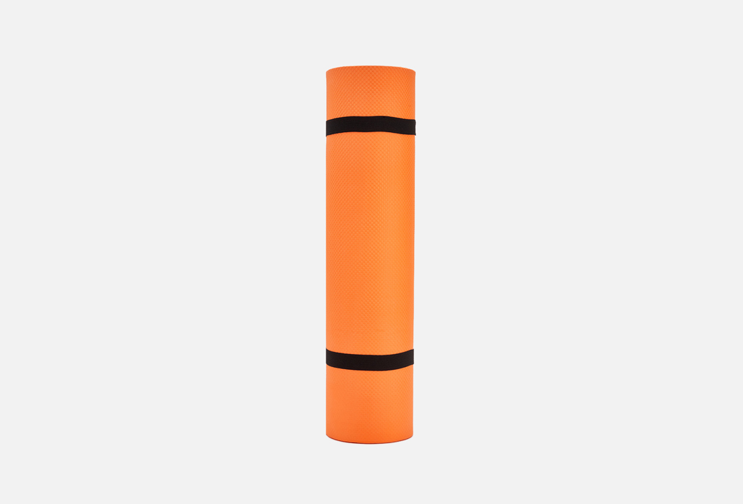 Коврик для йоги и фитнеса ECOFIT с резинками оранжевый 