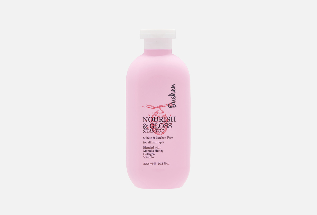шампунь для блеска shampoo for brilliance Питательный шампунь для волос OUSHEN Nourish & gloss shampoo 300 мл