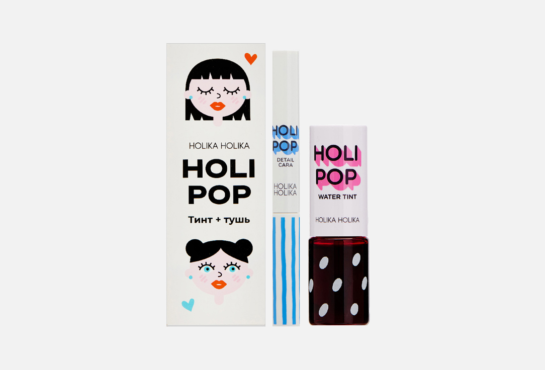 Подарочный набор: Тинт + Тушь HOLIKA HOLIKA Holipop Makeup 2 шт holika holika набор для макияжа holipop makeup тушь для ресниц тинт для губ