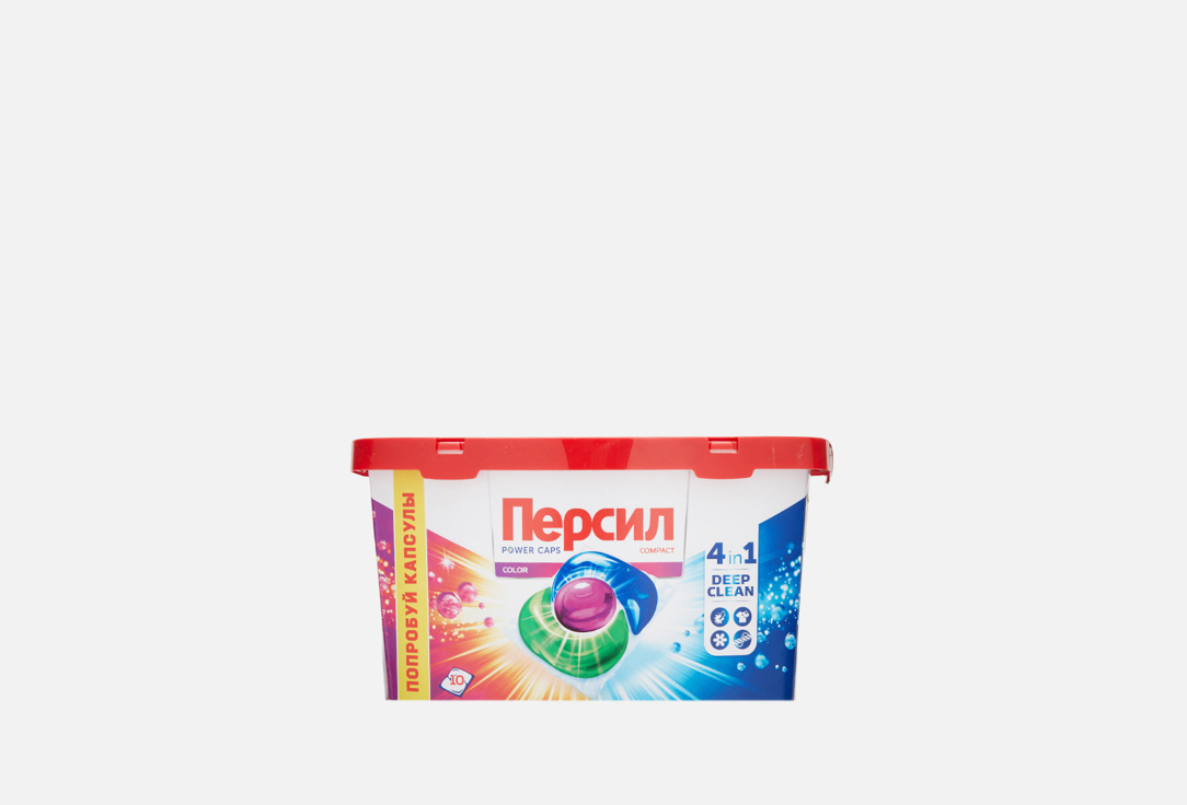 Изображение товара Капсулы для стирки Персил Power Caps Color 4 in 1 30 шт для автоматической стирки