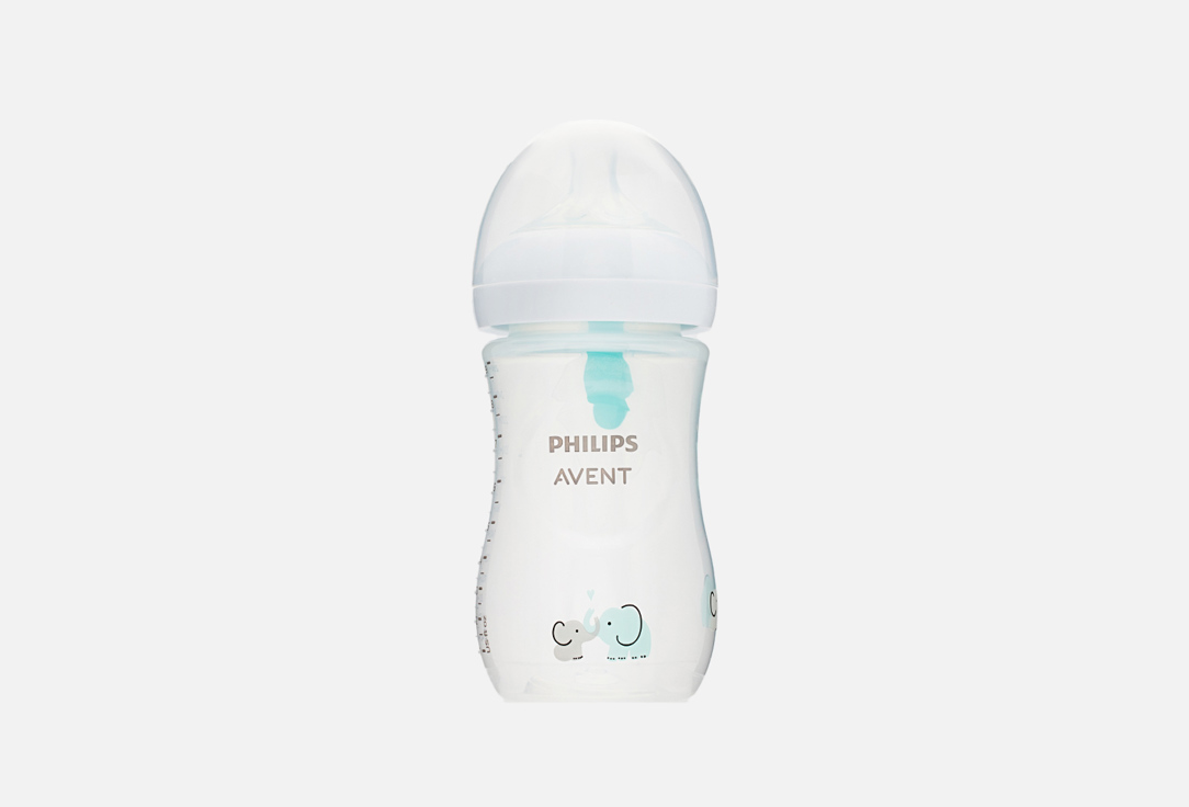 Бутылка с клапаном Philips Avent 1m+, Elephant 