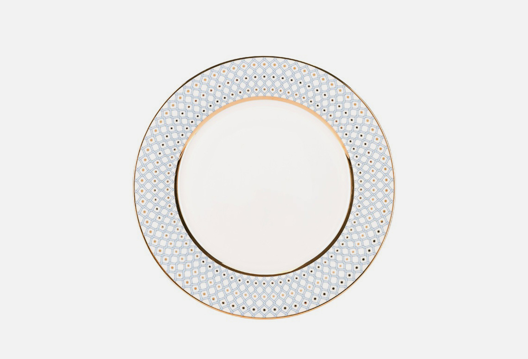 Изображение товара Плоская тарелка Азур 27 см из фарфора с золотым декором