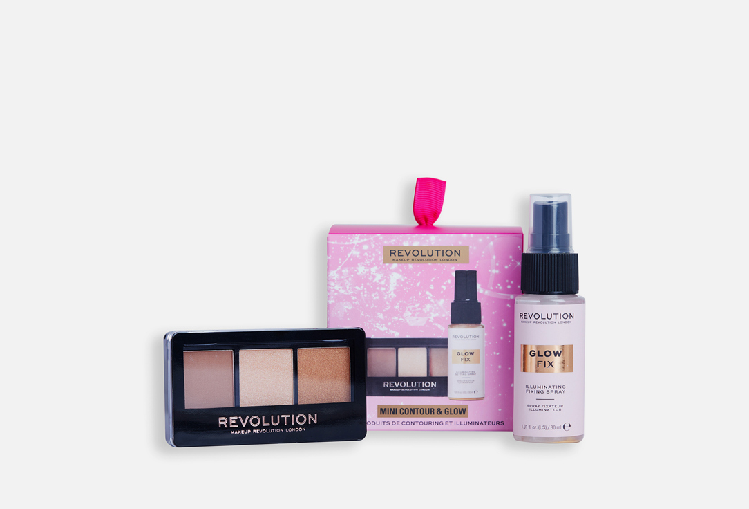 подарочный набор makeup revolution pink moments 300 мл Подарочный набор MAKEUP REVOLUTION Mini Contour & Glow 95 мл
