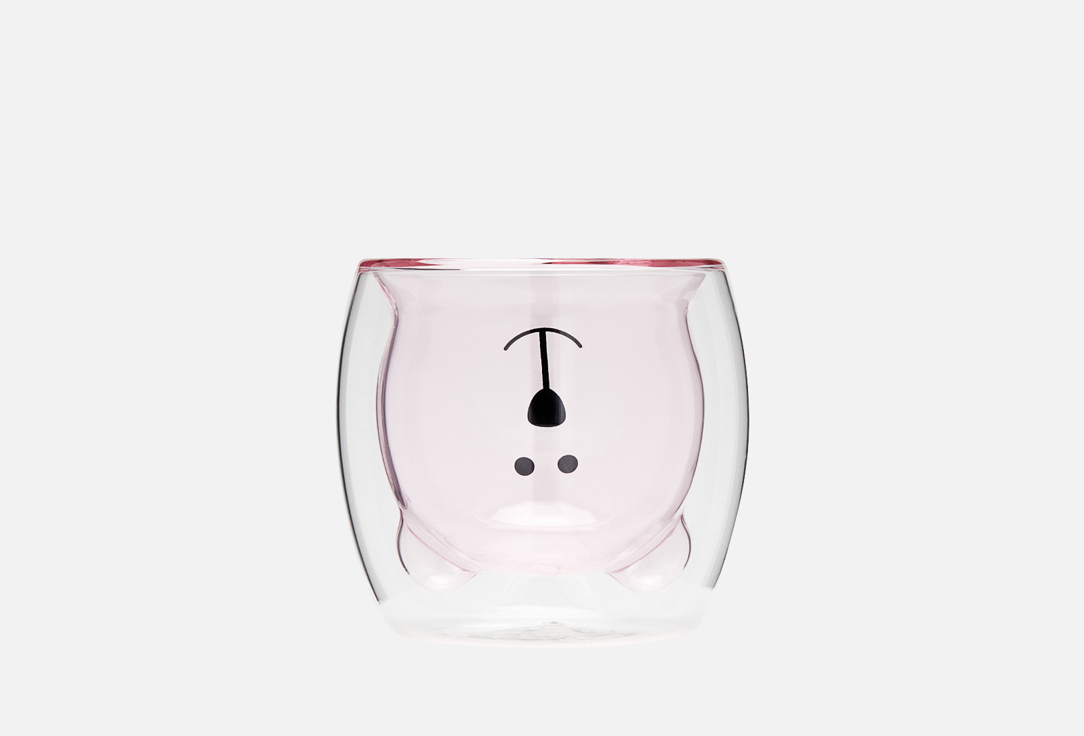 

Стакан с двойными стенками KIMBERLY, Прозрачный, Розовый мишка 250 мл