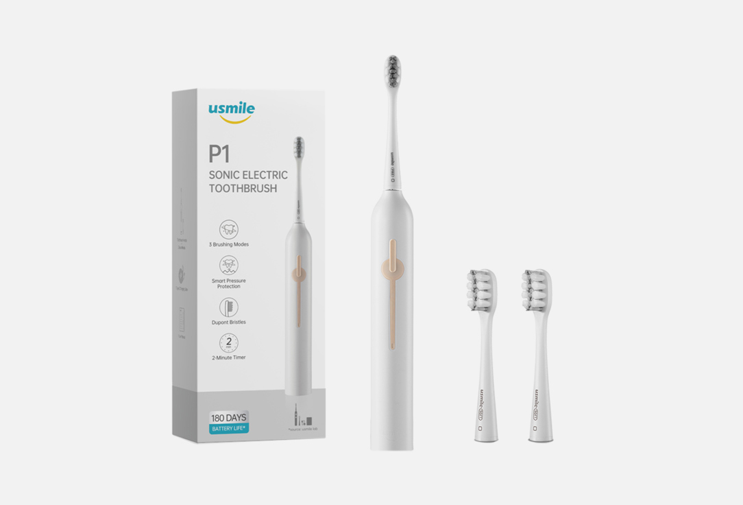 Электрическая зубная щетка USMILE SONIC P1 WHITE 1 шт фотографии