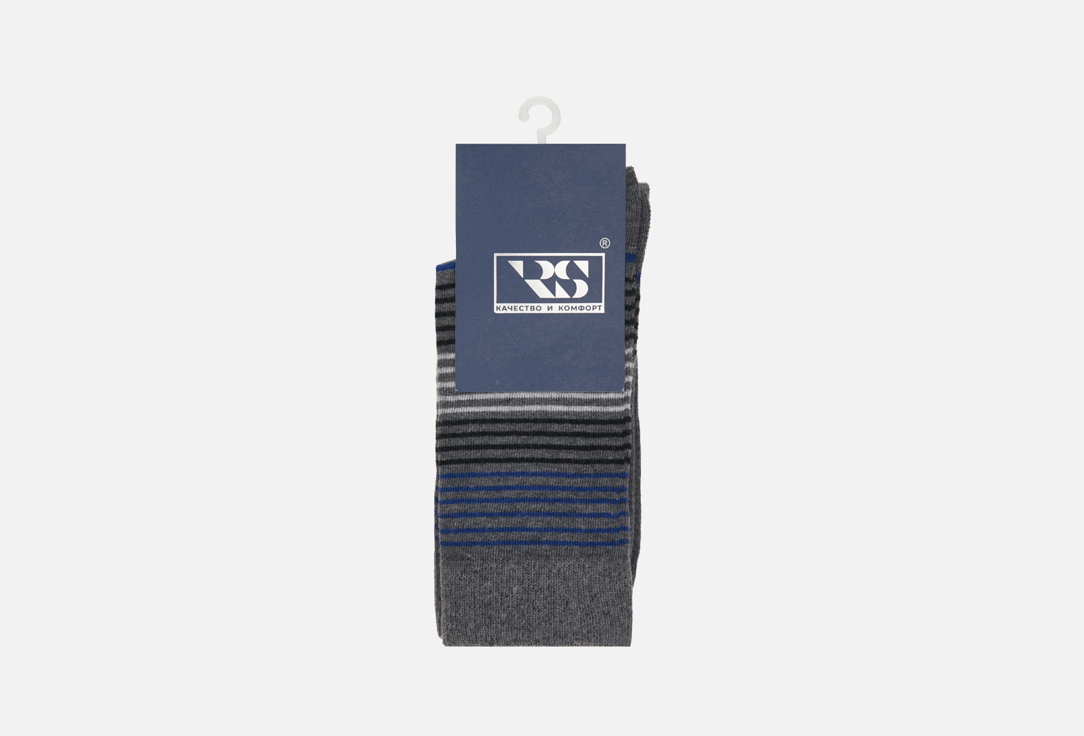 Носки R&S цветная полоска Серый/Цветной