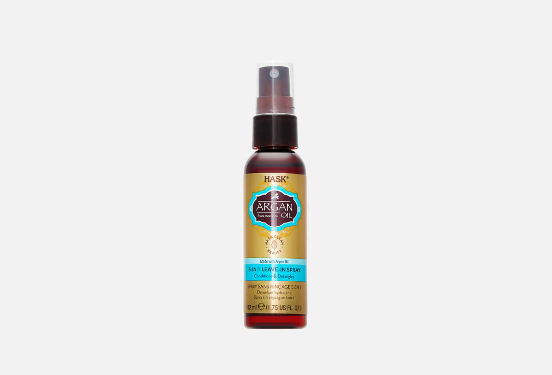 Несмываемый Спрей для волос HASK Argan Oil 5 In 1 52 мл масло для восстановления и придания блеска волосам hask argan oil 59 мл