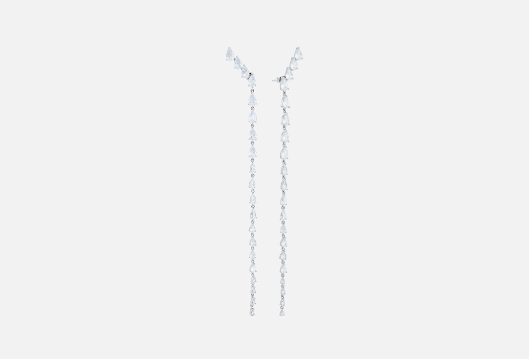 

Серьги Капельки ATTRIBUTE SHOP, Длинные цирконы 2 шт