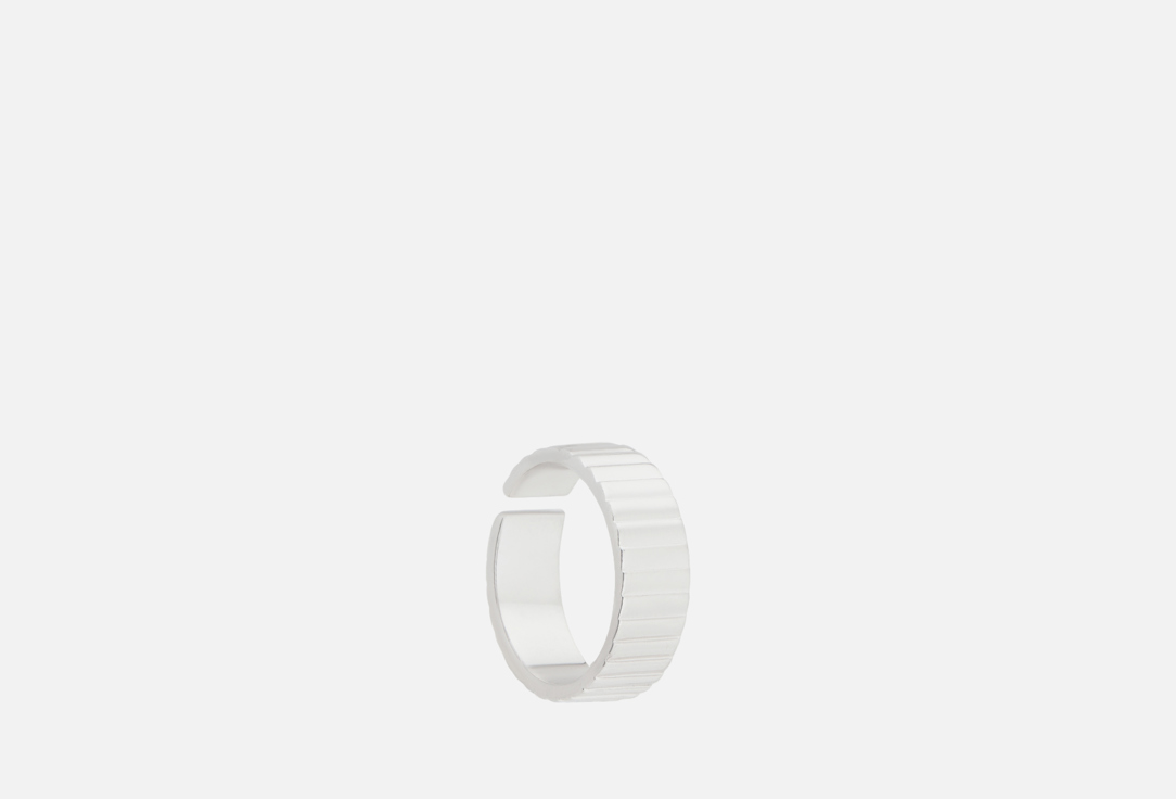 Кольцо ATTRIBUTE SHOP Грани серебристое 1 шт кольцо attribute shop с прямоугольным узким кристаллом серебристое 1 шт