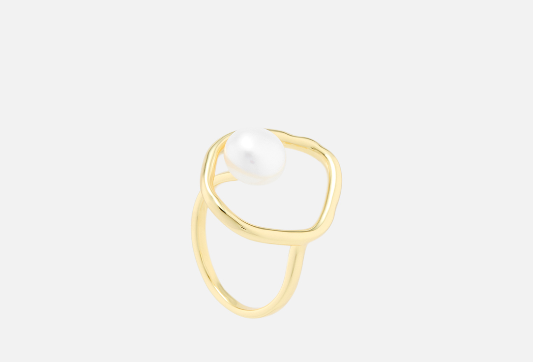 Овал с жемчужиной золотистое 1 шт