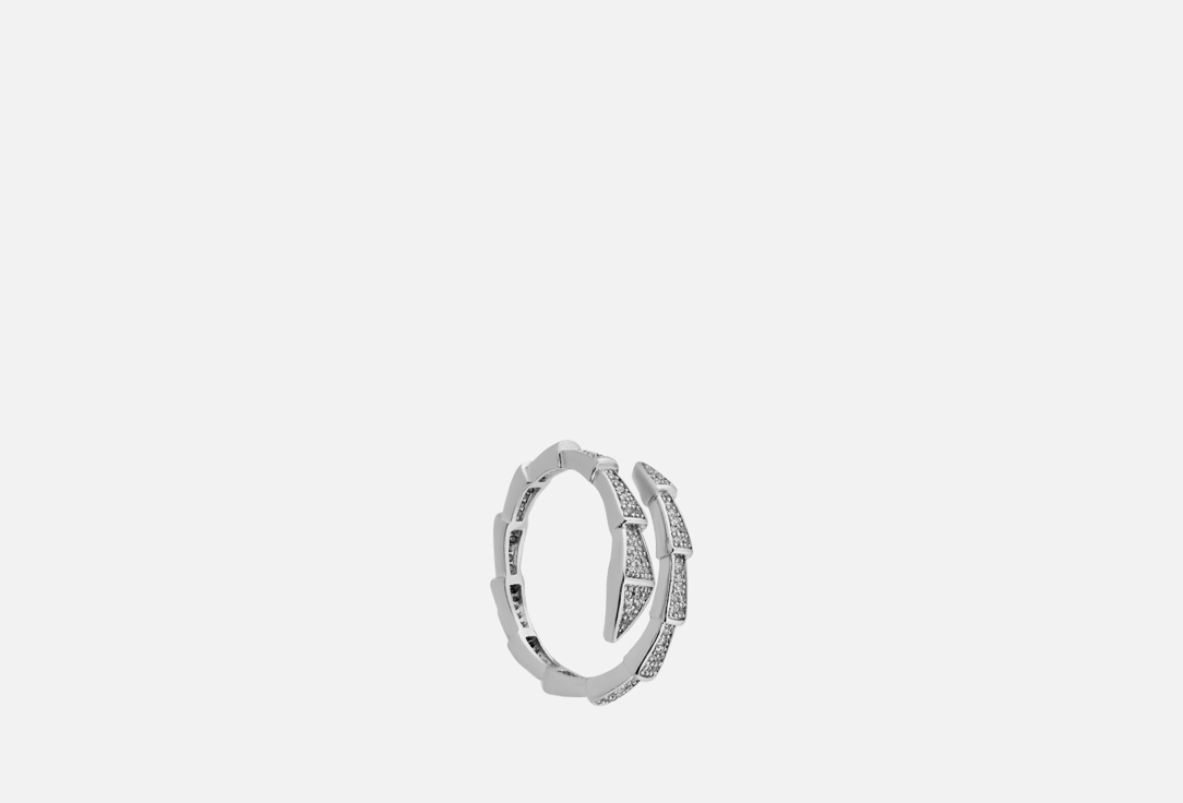 Кольцо ATTRIBUTE SHOP Змея серебристое 1 шт кольцо attribute shop с прямоугольным узким кристаллом серебристое 1 шт
