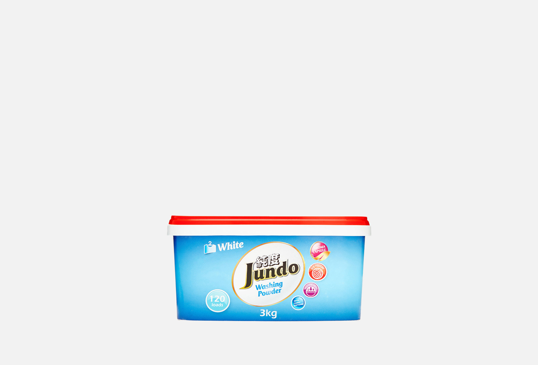 Изображение товара Стиральный порошок для белого белья Jundo White 3000 г эффективное средство для машинной и ручной с