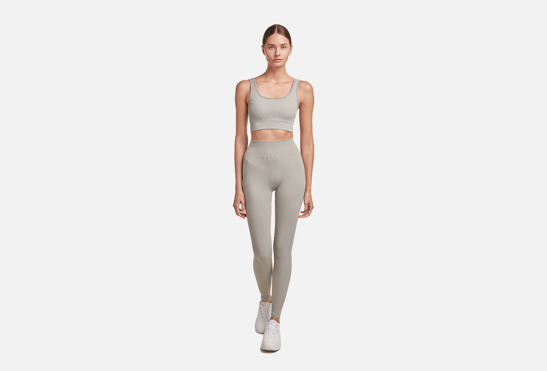 Изображение товара Женские спортивные легинсы RELY серого цвета с комфортной тканью