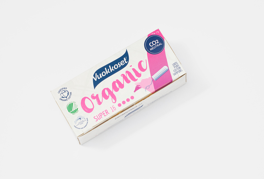 Тампоны органические супер Vuokkoset Organic Tampons 