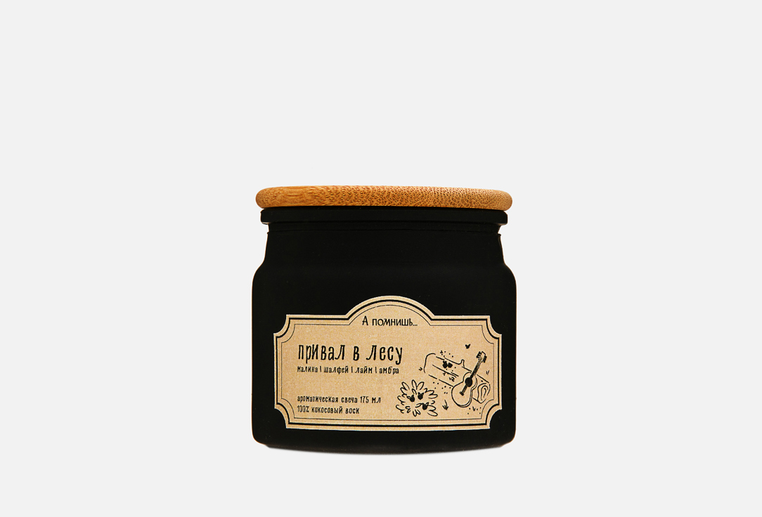 Изображение товара Ароматическая свеча А помнишь Привал в лесу из кокосового воска 175 мл