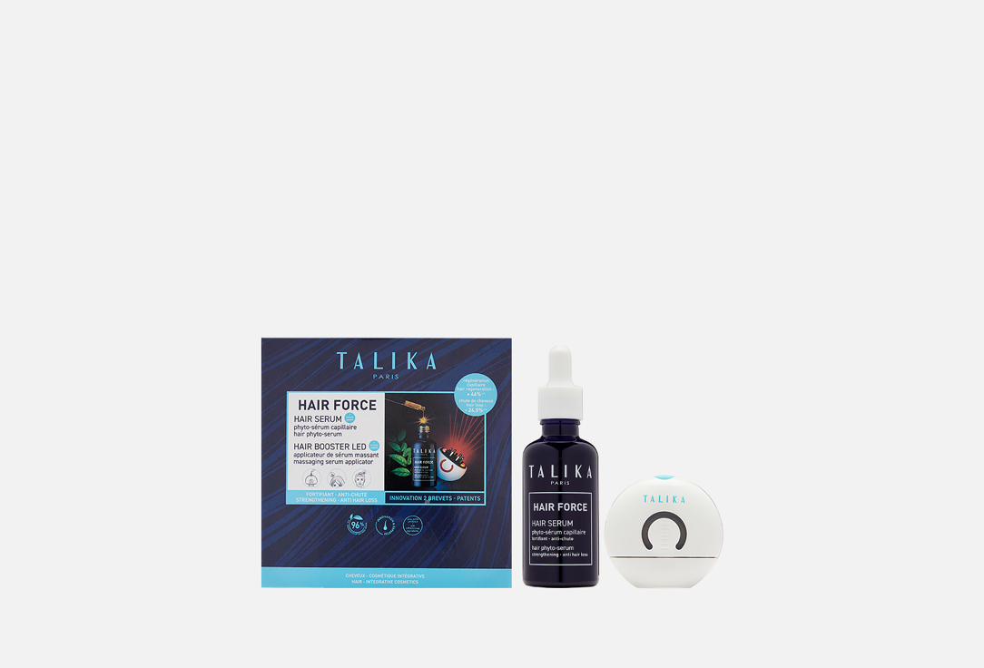Набор для укрепления и роста волос TALIKA Hair force hair serum hair booster led 2 шт