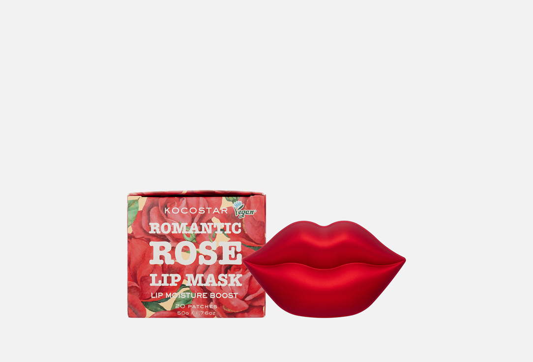 цена Гидрогелевая маска для губ KOCOSTAR Premium Romantic Rose 20 шт