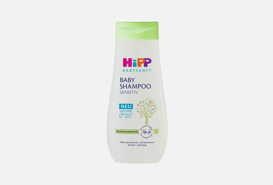 цена Детский мягкий шампунь без слёз HIPP For sensitive scalp 200 мл