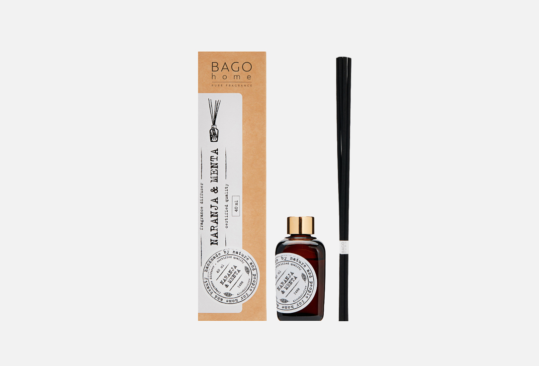 Изображение товара Ароматический диффузор BAGO home Naranja & menta натуральный цитрусовый с мятой на 4 недели