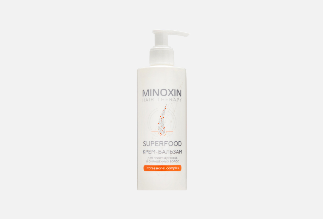 Крем-бальзам для волос МИНОКСИН SUPERFOOD 250 мл шампунь для волос миноксин шампунь для поврежденных и окрашенных волос superfood