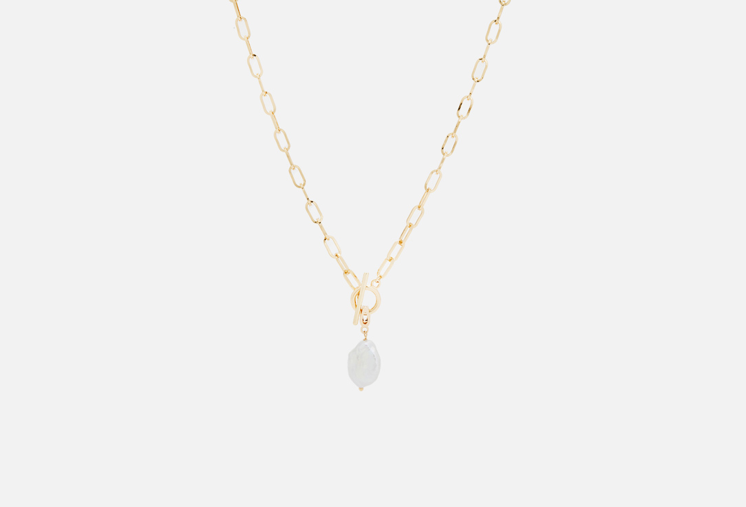 

Цепь-тогл золотистая MORZA, С жемчугом 1 шт