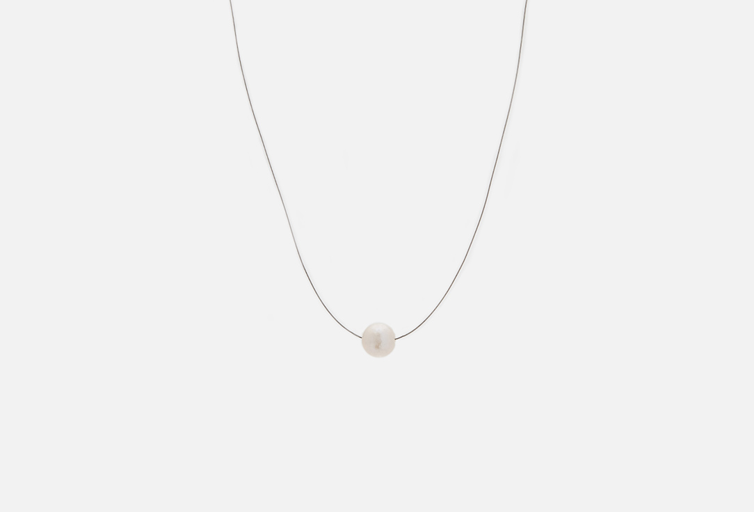 Изображение товара Колье с жемчугом серебристое MORZA – элегантное украшение для женщин