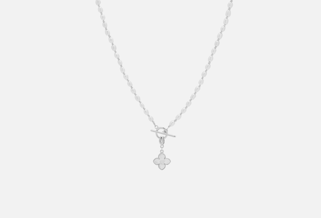 Изображение товара Колье из речного жемчуга и перламутра MORZA 45 см с родиевым покрытием для женщин