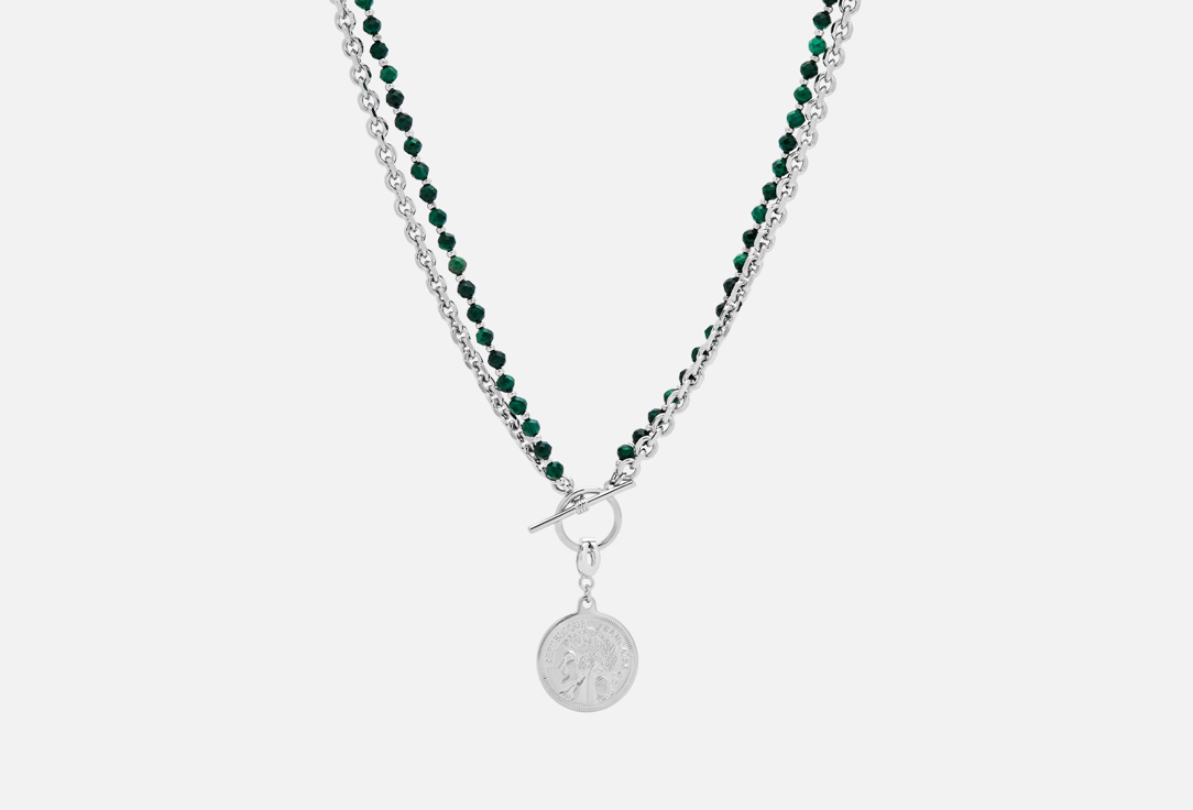 Изображение товара Колье-Трансформер MORZA Малахит серебристый
