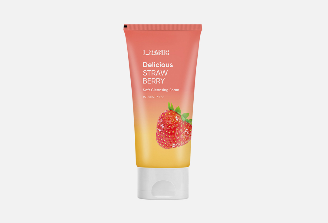 Очищающая пенка для очищения лица L.SANIC Delicious Strawberry 