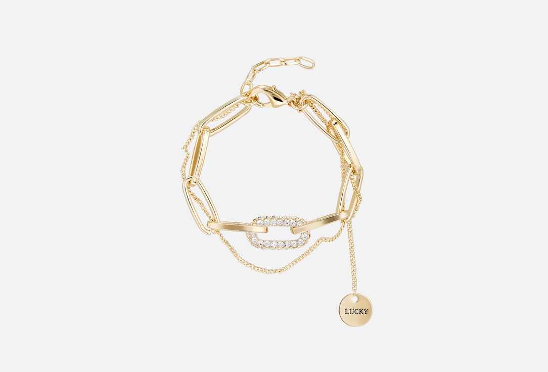 Изображение товара Браслет Amante crystal chain Lux Au для женщин из бижутерного сплава с покрытием позолоты