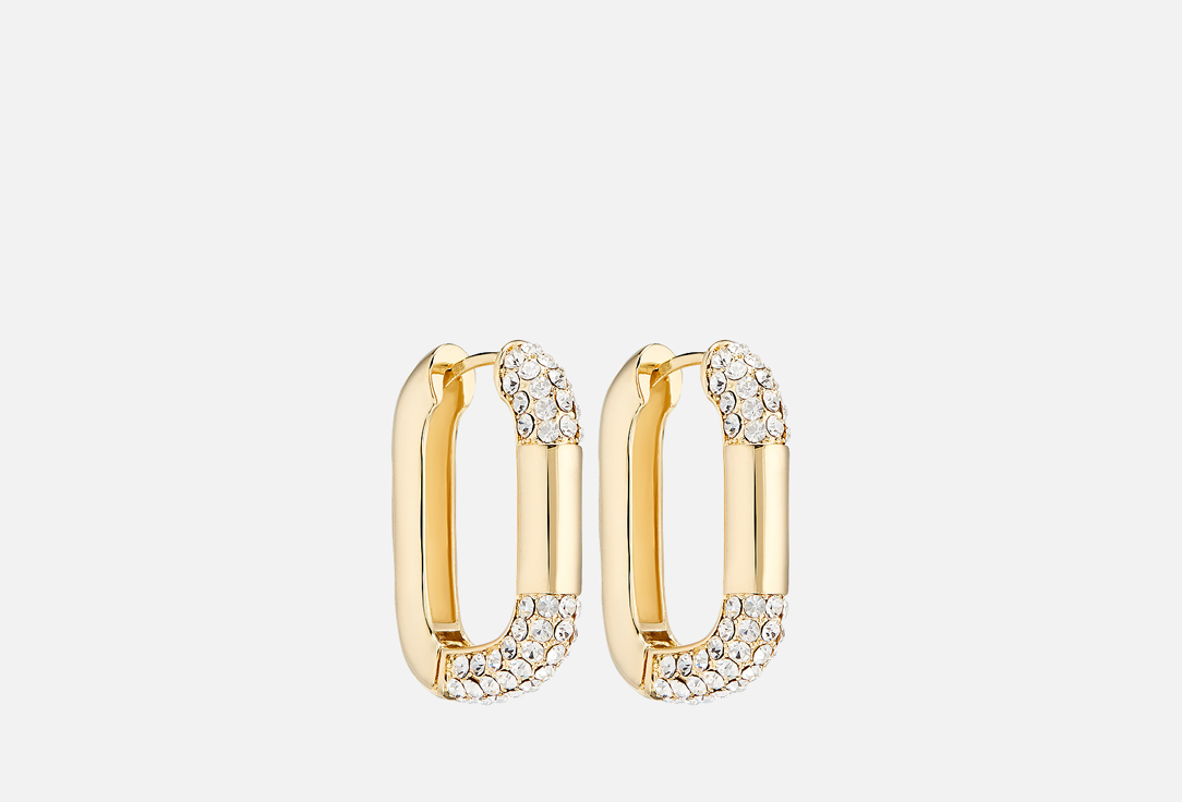 Серьги AMANTE CRYSTAL Lux rings 2 шт серьги металл кольца с цепью цвет золото