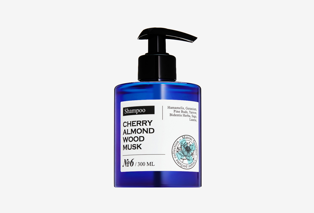 Изображение товара парфюмированный Шампунь для волос №6 MANIAC GOURMET cherry, almond, wood, musk