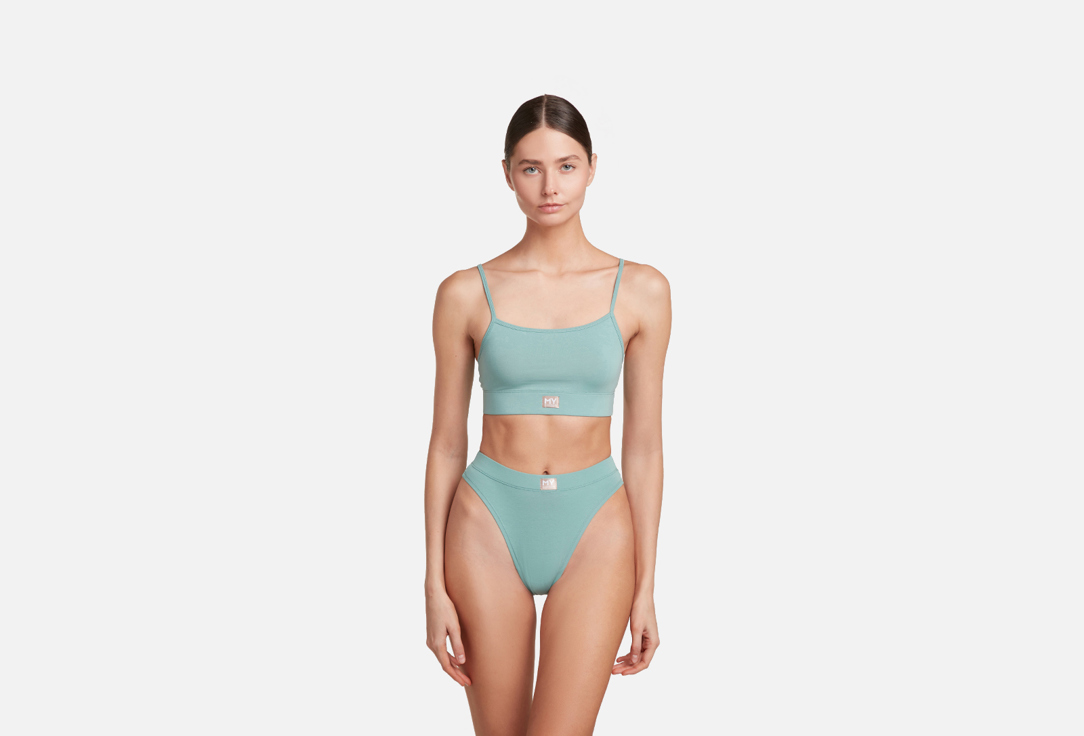 Изображение товара Женские трусы бразильяно MY DS101 эвкалипт из хлопка и лайкры