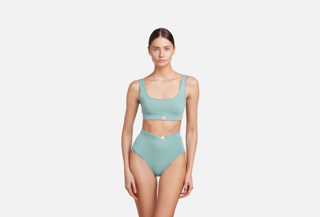 Изображение товара Женские стринги бойфренды с высокой посадкой MY DS102 эвкалипт