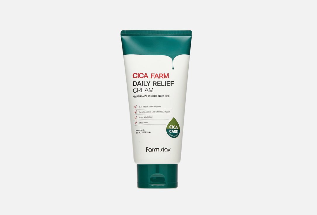 

Успокаивающий крем для лица FARM STAY, Cica Daily Relief 300 мл