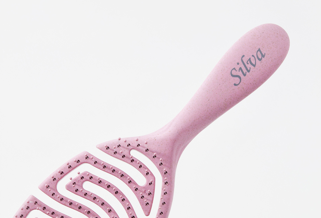 Расчёска для сушки волос  Silva гибкая Розовый