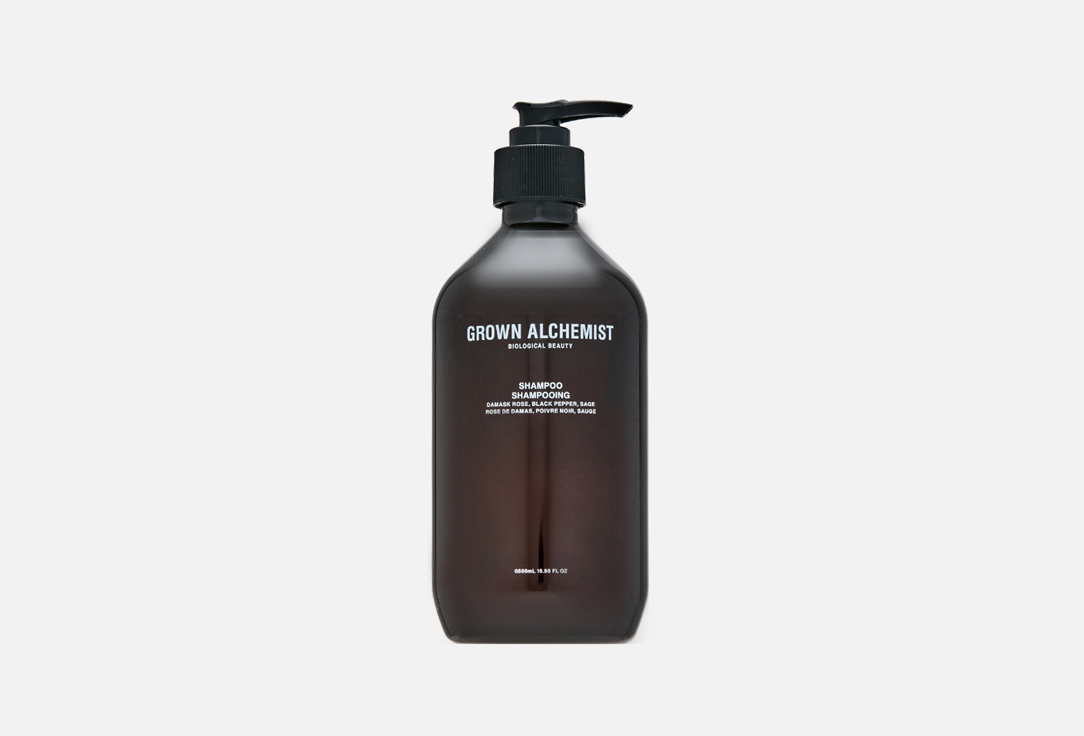 Шампунь для волос GROWN ALCHEMIST Damask Rose, Black Pepper, Sage 500 мл grown alchemist detox shampoo phyto protein lycopene sage