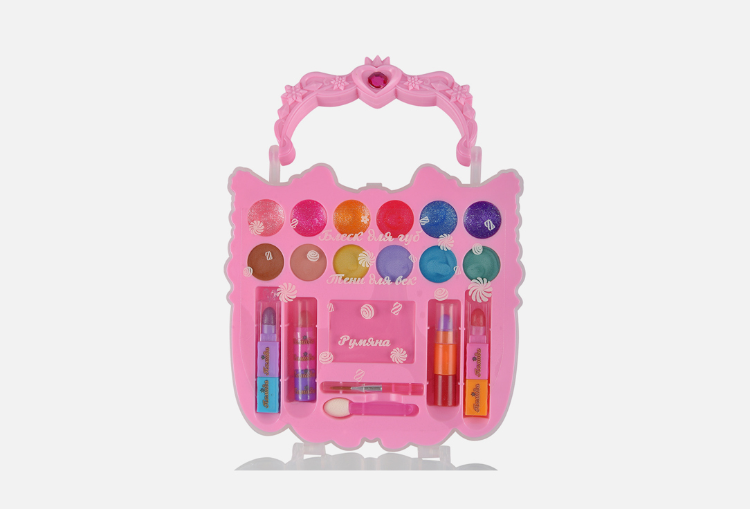 зефирка зефирка набор декоративной косметики розовый фламинго Набор косметики для девочек ЗЕФИРКА Princess handbags 26 шт