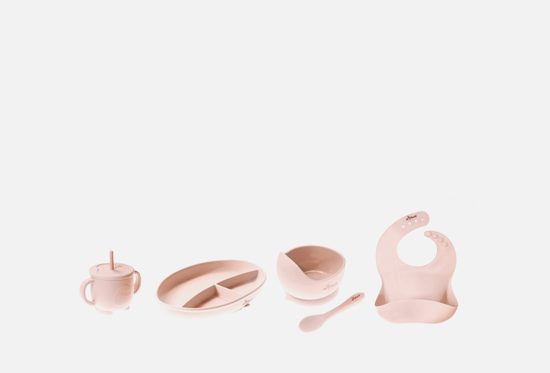 

Набор детской посуды для кормления малышей MIYOUMI, Blush 5 шт