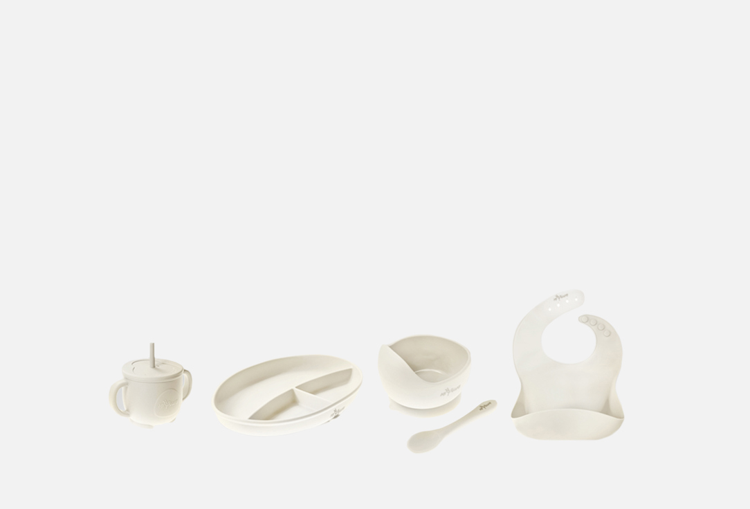 Набор детской посуды для кормления малышей MIYOUMI Ivory 5 шт набор д ремонта колес 5 предметов