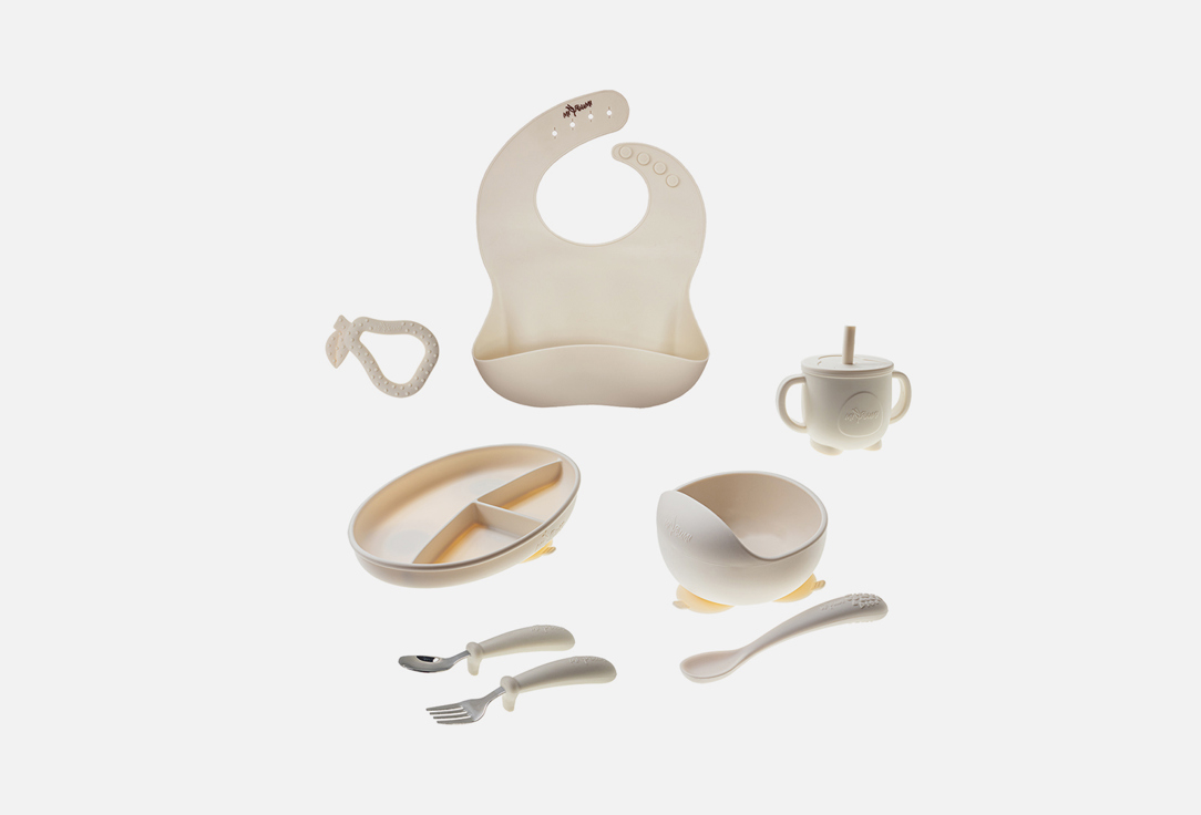 

Набор детской посуды для кормления малышей MIYOUMI, Ivory 8 шт