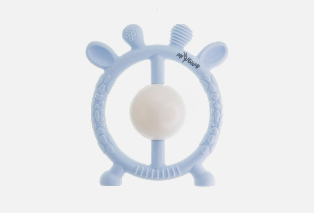 каталки игрушки uwu baby качающийся жирафик Прорезыватель-погремушка MIYOUMI Baby blue 1 шт