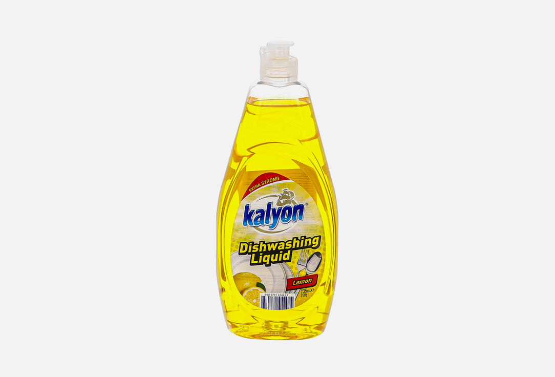 Гель для мытья посуды KALYON Lemon 735 мл гель synergetic д мытья посуды антибактериальный лимон 1 л