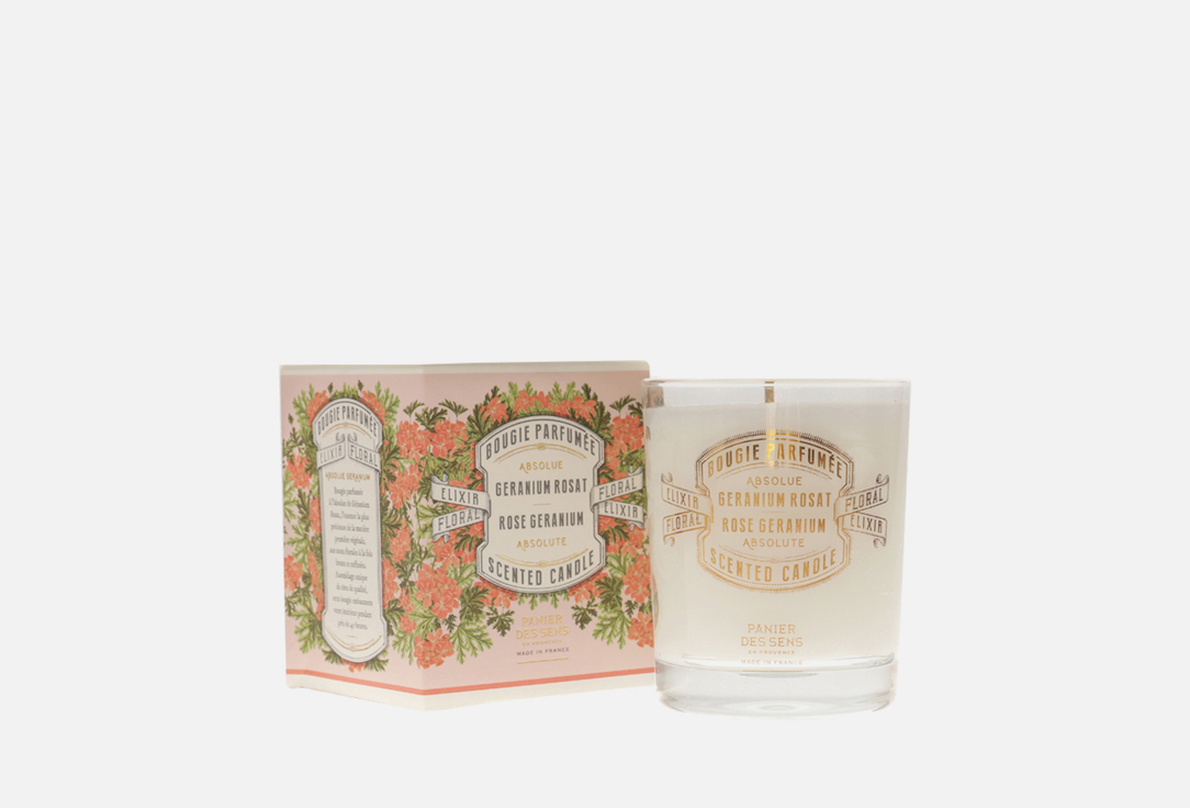 Свеча ароматическая Panier des Sens ABSOLUTES Scented candle Rose Geranium 