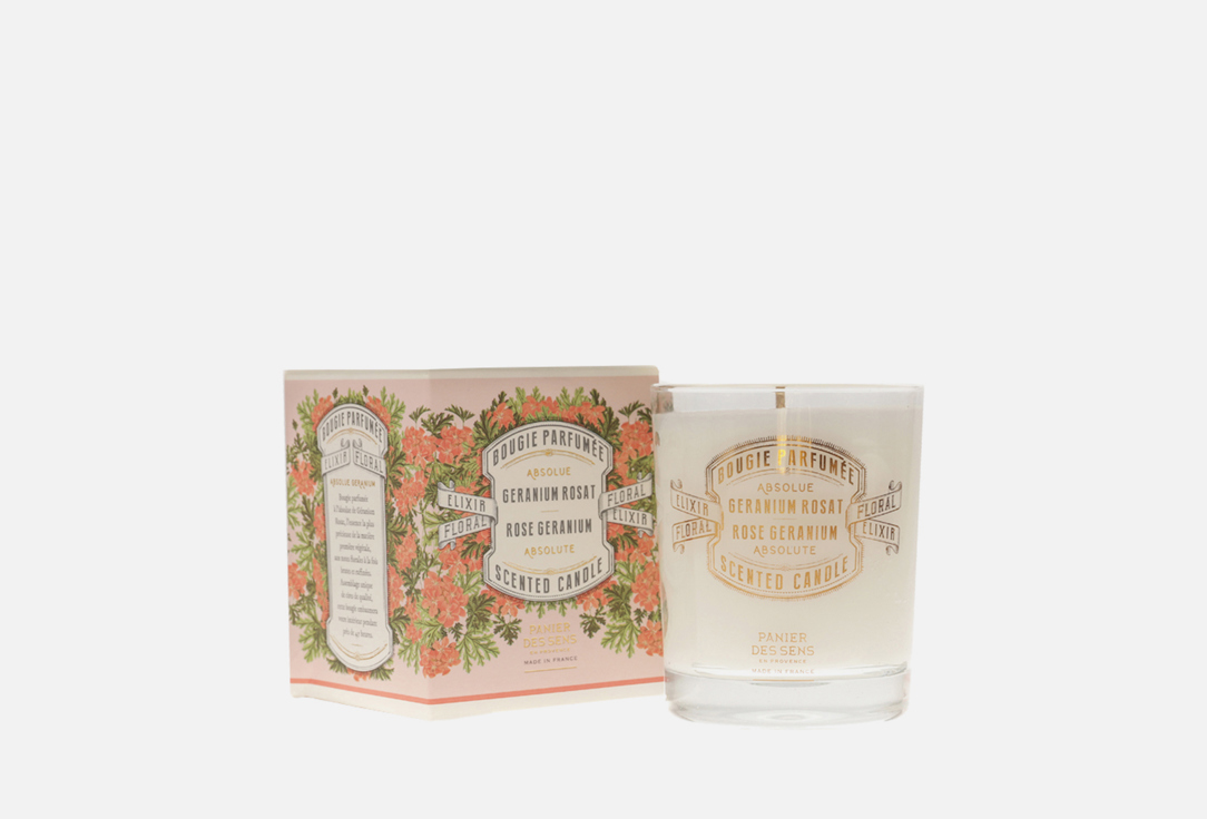 

Свеча ароматическая PANIER DES SENS, Белый, ABSOLUTES Scented candle Rose Geranium 180 г